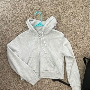 Gray Zip-Up Hoodie